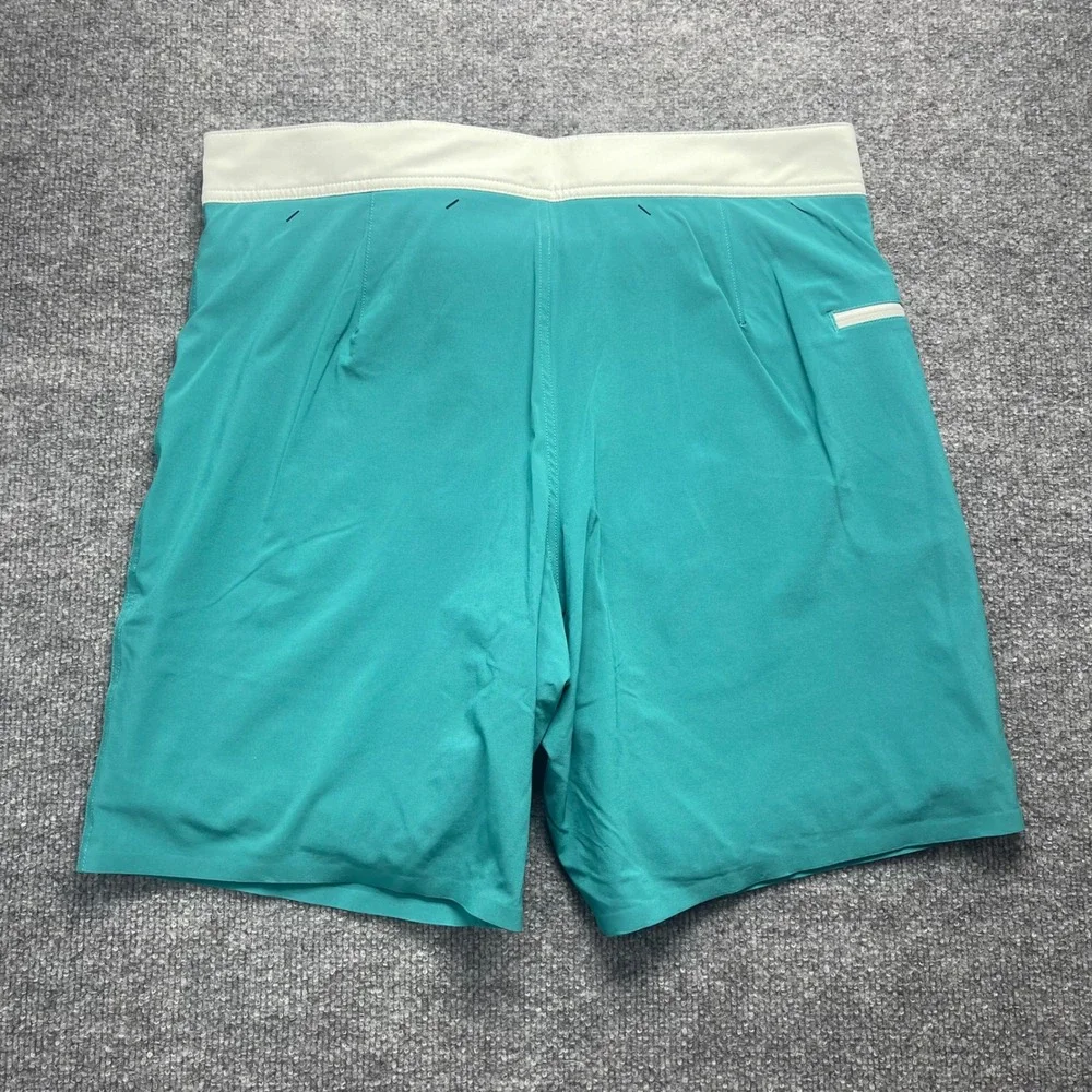 Driftline Original Drifties Board Shorts Mens 33 Teal Neoprene Lined Swim Trunks